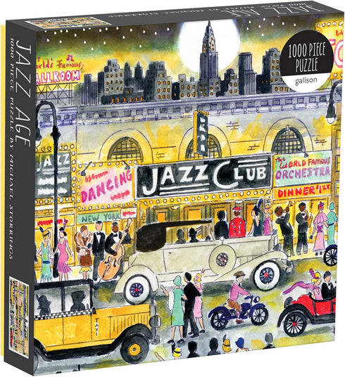 Galison Michael Storrings Jazz Age 1000 Piece Puzzle, Beautifully Illustrated Design, Fun Activity for the Whole Family