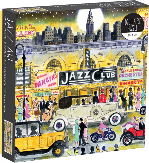 Galison Michael Storrings Jazz Age 1000 Piece Puzzle, Beautifully Illustrated Design, Fun Activity for the Whole Family