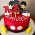 Glitter Twodles Cake Topper, Mouse Birthday Cake Decor for Second Birthday Party Supplies