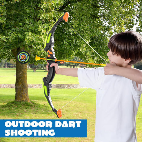 Set Set 6-12 JOYIN Kids Bow and Arrow with LED Flash Lights, Outdoor Archery Toy Gift for Boys and Girls Ages