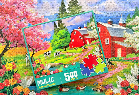 500-Piece Farm Scenery Jigsaw Puzzle for Adults