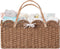 HBlife Baby Diaper Caddy, Paper Rope Storage Baskets Nursery Bin with Removable