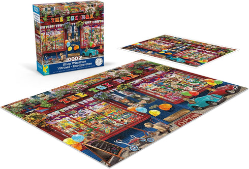 Ceaco - 1000 Piece Jigsaw Puzzle - Shop Windows - Toy Box, 26.6 x 19