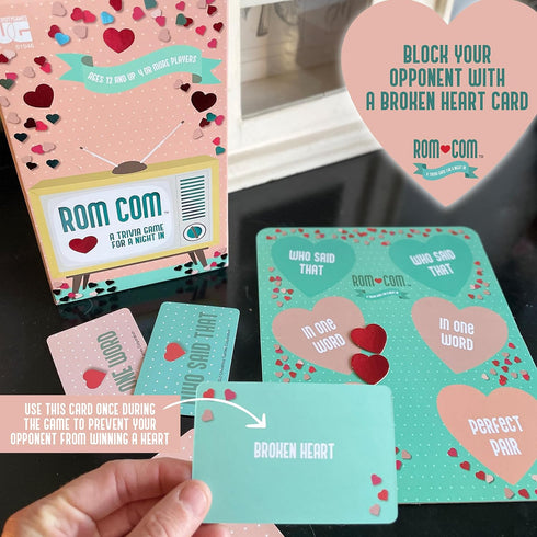 University Games ROM Com Team Trivia Game, Perfect for Date Nights and Party Game Night, Ages 12+