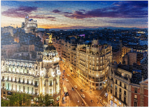 MyPuzzle Premium 1000 Piece Jigsaw Puzzle - Madrid Skyline Spain for Adults