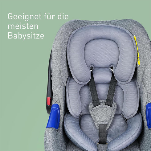 Infant Car Seat Insert Cushion Pad - Soft Head and Body Supports for Babies, Suitable for Car Seats and Strollers (Grey)
