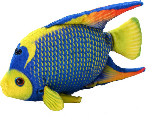 Wild Republic Coral Reef, Queen Angelfish, Stuffed Animal, 6 inches, Gift for Kids, Plush Toy, Fill is Spun Recycled Water Bottles