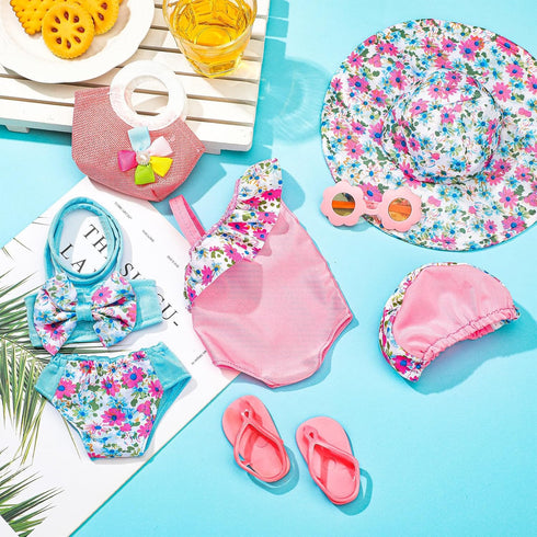 8 18 Inch Summer Playsets 18 Inch Kajaia Pcs Doll Clothes and Accessories Dolls Swimsuits Beach Include Doll Swimsuit