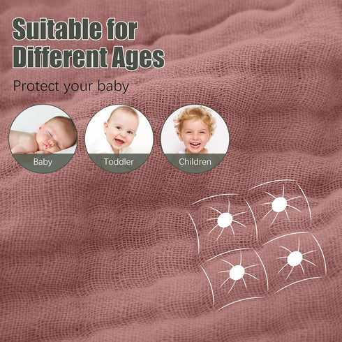 2 Pack 100% 32x32 Inch Spotted Play Hooded Baby Towels - Muslin Cotton for Newborns, Infants, Toddlers - Large Size