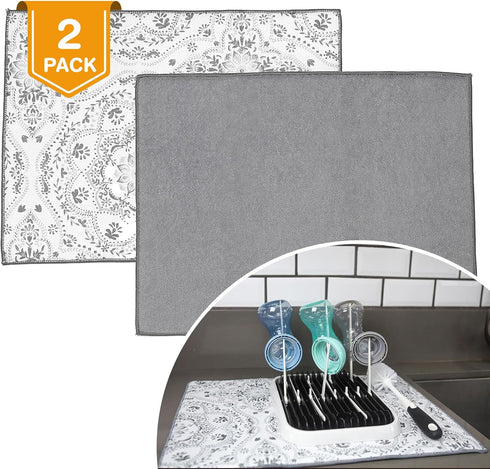 Set Set Priver Complete Baby Bottle Care Bundle - Drying Rack, Dish Mat, Bottle Brush - Efficient Baby Bottle Care