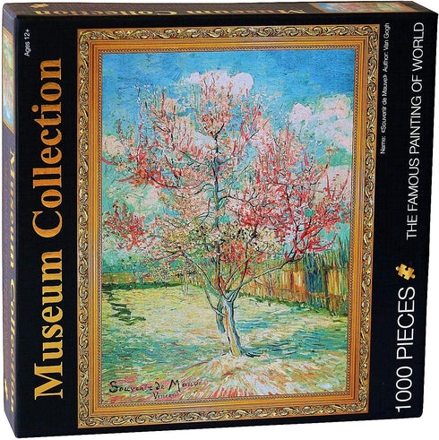 Moruska The Pink Peach Tree by Vincent Van Gogh, 1000 Piece Art Jigsaw Puzzle for Adults