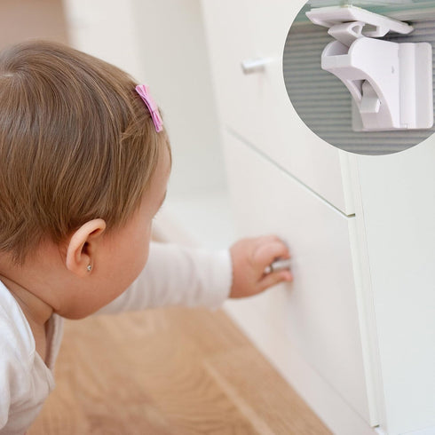 Ximenia Safety Magnetic Cabinet Locks, 8 Locks 2 Keys for Childproofing Drawers and Cabinets