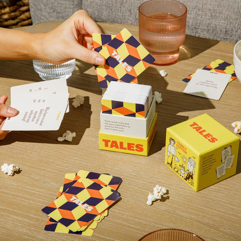 150 TALES Family Edition Conversation Cards for Family Game Night, Adults, Teens, and Kids, Family Dinners