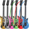 Inflatable Guitars With Strap - (pack Of 12) 36-inch Colorful Blow Up