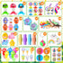 OCTERIC 360 Set, 120 240 Pcs Pastel Prefilled Easter Toy Plastic Eggs Filled with Assorted Toys Stickers for Kids Boys