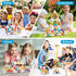 ROUSKY Set, 66 (66PCS) Magnetic Building Blocks Construction Pieces, Educational STEM Toy with Flexible Tubes