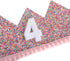 Rainbow Crown - 4th Birthday Party Glitter Crown, Kids Birthday Hats, Baby Photo Props, Little Girls Hair Accessories