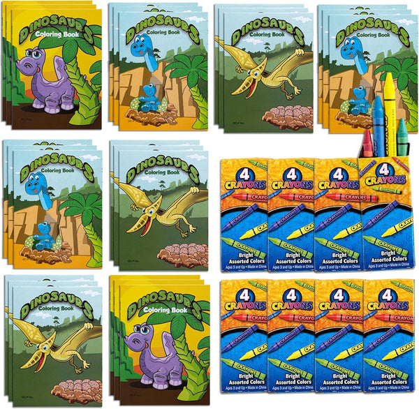 Mini Dinosaur Coloring Books For Kids - 24 Pcs Cute Coloring Book