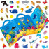 Reusable Jelly Sticker Book, 36 Marine Animals Thick Jelly Stickers Waterproof Gel
