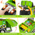 Set 2pcs 3 4 5 6 7 8 Large Friction Powered Garbage Truck Toy with Effect Sound, Ejecting Race Cars, Includes Dumpster