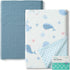 ANYEDDE 2 Pack Baby Blankets with Muslin Cotton and Minky Dots for