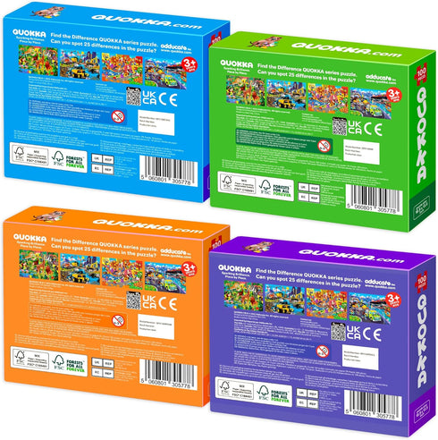 100 4-6 4 6-8 8-10 5-8 QUOKKA Piece Puzzles for Kids Ages Puzzles for Kids Ages Search and Find Animals