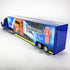 T700 1:68 Pullback KiNSMART Kenworth Container Truck, Scale, Die Cast Metal Model, Blue with Decals, Action