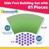 Fun Forts Glow Fort Building Kit for Kids - 81 Pack Glow in The Dark STEM Building Toys for Indoor Outdoor Play