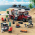 TYCOLE Set-Beach 6+(880 City Camper Van Building Camping Themed Construction Toy Kit with Mini Accessories&Lights, RV