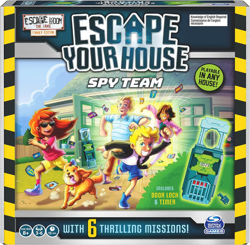 Escape Room The Game, Escape Your House: Spy Team - Fun Strategy Family Board Game for Kids Aged 8 and Up