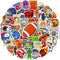 50 Pcs Stickers for Football, Colorful Aesthetic Vinyl/PVC Waterproof Rugby Decals for Water Bottle, Laptop, Skateboard