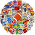 50 Pcs Stickers for Football, Colorful Aesthetic Vinyl/PVC Waterproof Rugby Decals for Water Bottle, Laptop, Skateboard
