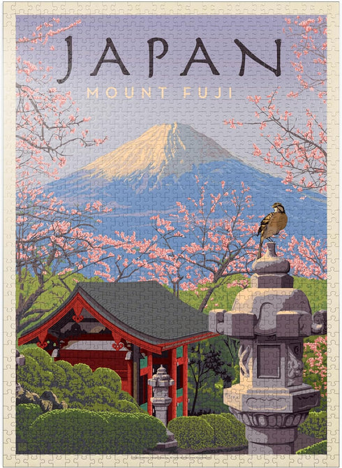 MyPuzzle Japan: Vintage Poster - Premium 1000 Piece Jigsaw Puzzle for Adults, Mount Fuji