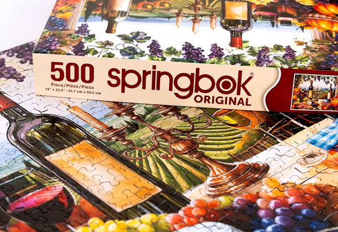 500 Springbok Vineyard View Piece Jigsaw Puzzle for Adults - Wine and Fall Puzzle - Unique Cut Pieces - Made in USA