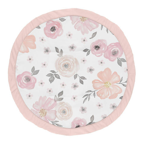 Sweet Jojo Designs Baby Play Mat (Pink/Grey Boho Floral) for Girls, Infant,