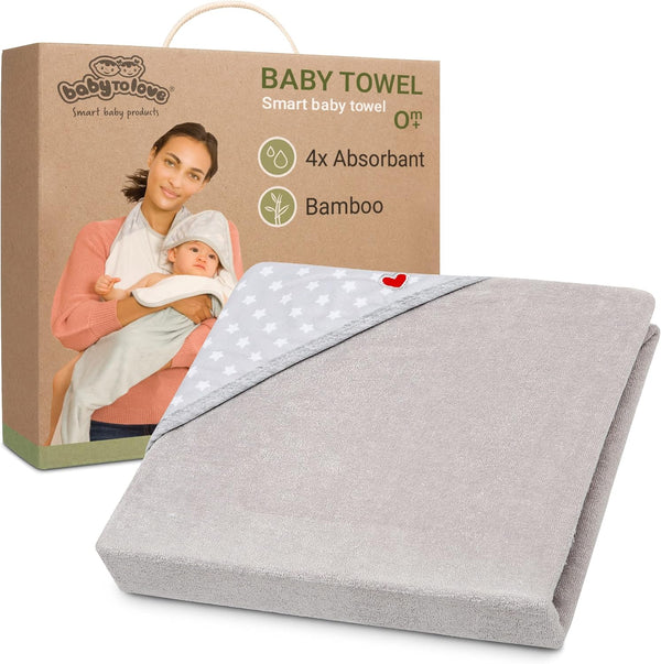 BabyToLove Extra Large Smart Baby Towel | Oversized Hooded Towel for Newborns