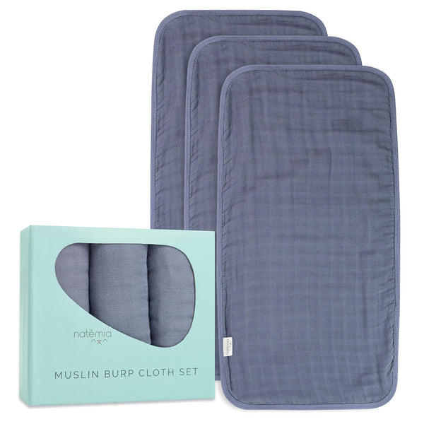 Natemia Ultra Soft Muslin Burp Cloths Large, Super Absorbent Baby Burp Cloths