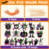 JOYIN 72 Pcs Halloween Rainbow Scratch Art Crafts - Halloween Party Favors, Scratch Off Paper with 18 Designs for Kids