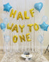 JeVenis 15 PCS Half Way To One Balloons for Boy Birthday Party Decorations, 1/2 Birthday Blue Balloons
