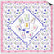 VIIJJUE Chinoiserie Mahjong Mat 31.5 x 31.5 In, Grandmillennial Blue and Pink Mahjong