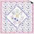 VIIJJUE Chinoiserie Mahjong Mat 31.5 x 31.5 In, Grandmillennial Blue and Pink Mahjong