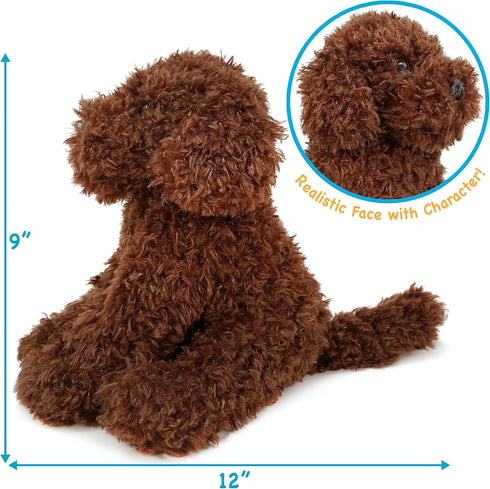 12 Inch TigerHart Laurel The Labradoodle - Stuffed Animal Plush