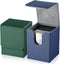 Weewooday 2 Boxes Leather Deck Card Boxes, Large Size for 100 Plus Sleeved Cards, Compatible with MTG TCG