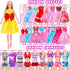 Doll Closet Playset with Doll, 342 Pcs Clothes and Accessories, Princess Dresses, Pants, Swimsuits, and Shoes