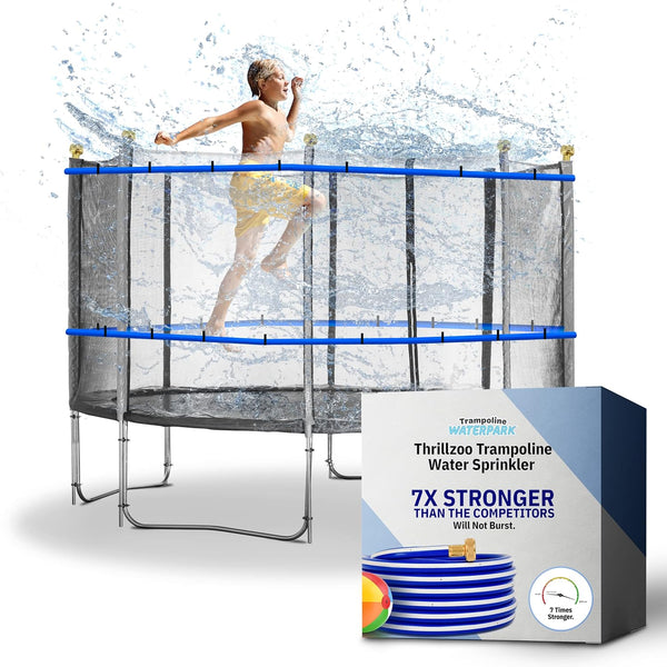 Trampoline Sprinkler for Kids, Outdoor Summer Fun Water Sprinkler for 14-16 ft Round Trampolines
