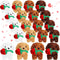 Liliful 20 Pcs Valentine Animals Dog with Rose - Mini Valentine's Day Plushie Gifts