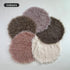 Newborn Photo Props Faux Fur Round Blanket, 23.6 inch Soft Baby Boy Girl Photo Mat, Light Pink