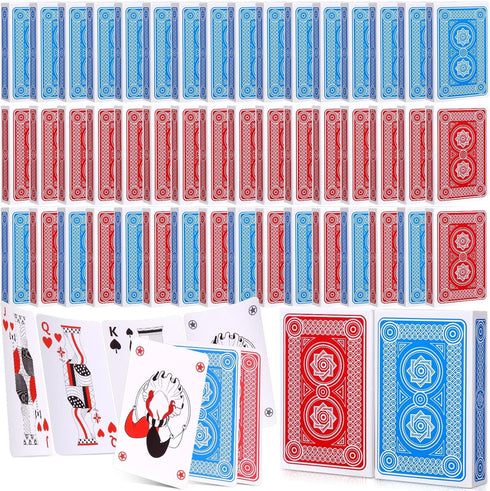 Zubebe 48 Pack Playing Cards Bulk Deck of Cards, 2.25 Inch x 3.5 Inch Poker Size Standard Index