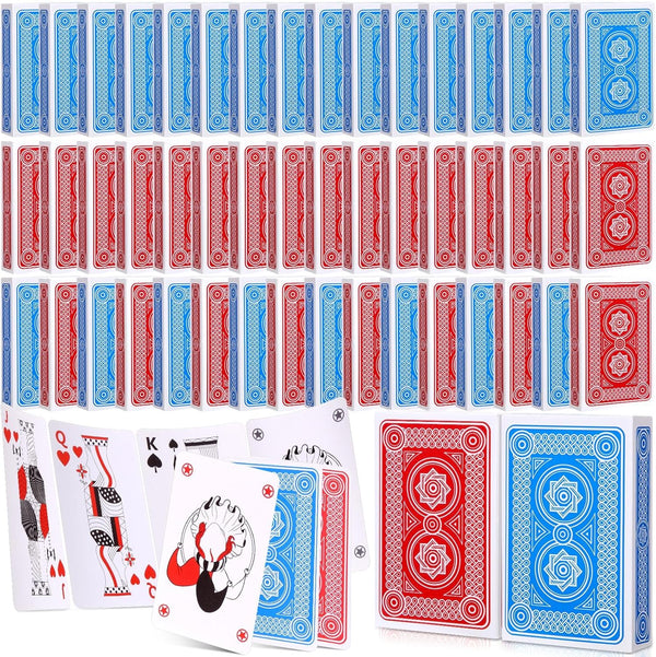 Zubebe 48 Pack Playing Cards Bulk Deck of Cards, 2.25 Inch x 3.5 Inch Poker Size Standard Index