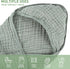 2 Pack 32 32 Inches, Synrroe Hooded Muslin Cotton Baby Towels (Green/Brown), by Ultra-Soft & Breathable for Baby Bath